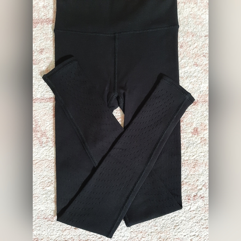 Lululemon Wunder Under Laser Cut Black Full Length Leggings